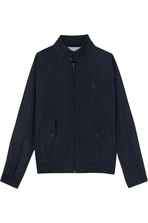 Brooks Brothers Kurtki, Mężczyzna, Niebieski, 2XL, Poliester, Techniczna Bomberka Odporna na Wodę