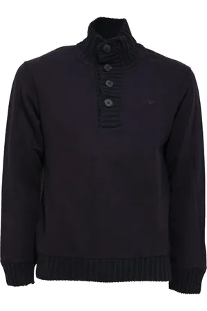 Emporio Armani Swetry, Mężczyzna, Niebieski, S, Niebieski Bluza Polarowa