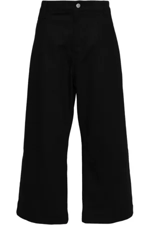 STUDIO NICHOLSON Spodnie, Mężczyzna, Czarny, S, Denim, Czarne Jeansyy Wide Leg