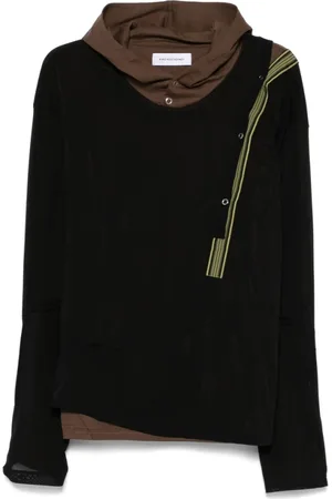 Kiko Kostadinov Bluzy, Mężczyzna, Wielobarwność, L, Czarna Warstwowa Bluza z Kapturem T-shirt