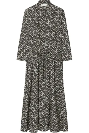 Tory Burch Sukienki, Kobieta, Czarny, S, Bawełna, Bawełniana sukienka popelinowa