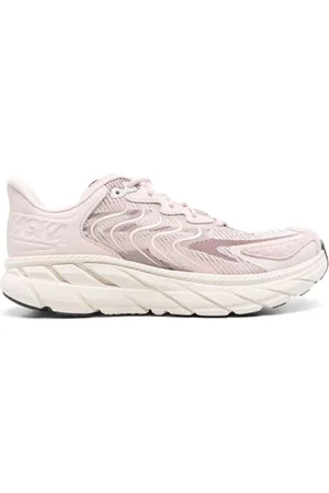Hoka One One Buty, Mężczyzna, Różowy, 42 1/2 EU, Różowe skórzane panele sneakers