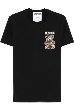 Moschino Koszulki, Mężczyzna, Czarny, XL, Czarna Koszulka z Logo na Piersi