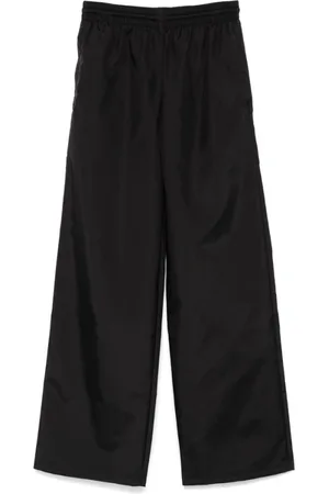 WARDROBE.NYC Spodnie, Kobieta, Czarny, M, Czarne Spodnie Wide Leg z Teksturą