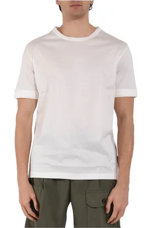 Paolo Pecora Koszulki, Mężczyzna, Biały, XL, Bawełniany T-shirt z okrągłym dekoltem