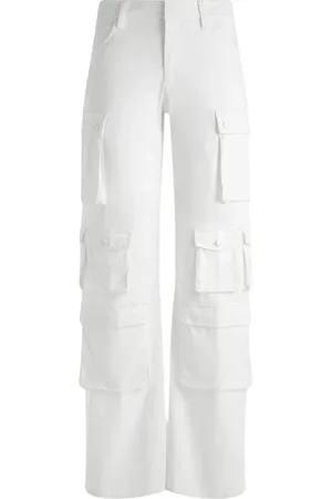 ALICE+OLIVIA Spodnie, Kobieta, Beżowy, S, Cargo Wide Leg Spodnie