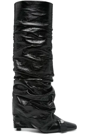 The Attico Buty, Kobieta, Czarny, 40 EU, Skóra, Botki na wysokiej szpilce