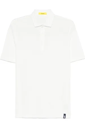 DRUMOHR Koszulki, Mężczyzna, Biały, 2XL, Bawełna, Biała Bawełniana Koszulka Polo Ss 25