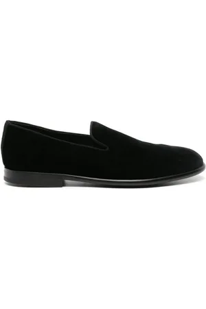 Dolce & Gabbana Buty, Mężczyzna, Czarny, 40 EU, Czarne Skórzane Buty wsuwane