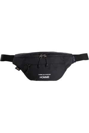 Comme des Garçons Torebki, Mężczyzna, Czarny, ONE SIZE, Czarna Cordura Haftowana Fanny Pack