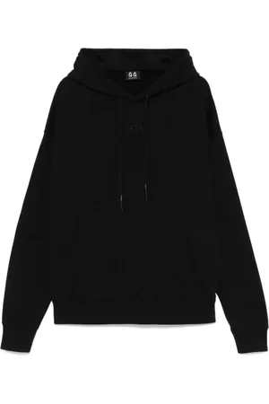 44 Label Group Bluzy, Mężczyzna, Czarny, L, Czarna Bluza z Haftowanym Logo