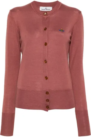Vivienne Westwood Swetry, Kobieta, Czerwony, XS, Sweter Bordeaux z Logo Orb