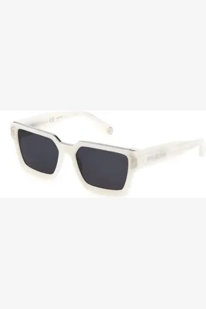 Philipp Plein Akcesoria, unisex, Biały, 57 MM, Okulary przeciwsłoneczne Brave Shade