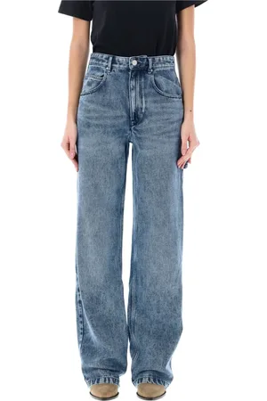 Isabel Marant Jeansy, Kobieta, Niebieski, S, Bawełna, Jasnoniebieskie jeansy cargo z wysokim stanem