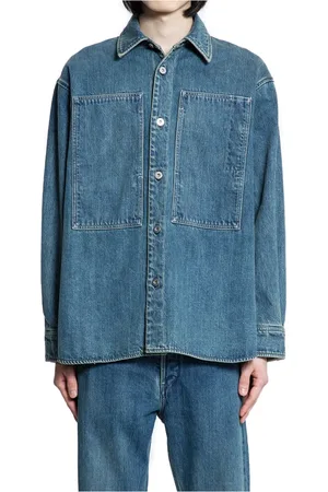 Jil Sander Koszule, Mężczyzna, Niebieski, L, Denim, Niebieska Koszula Denim Selvedge Cut