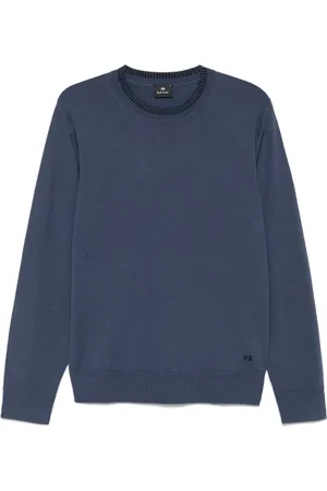 Paul Smith Bluzy, Mężczyzna, Niebieski, S, Navy Crew Neck Sweater