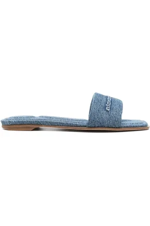 Alexander Wang Buty, Kobieta, Niebieski, 36 EU, Indigo Skórzane Płaskie Sandały