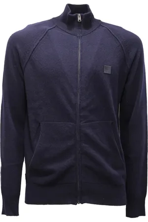 Woolrich Swetry, Mężczyzna, Niebieski, S, Włoski sweter z wełny