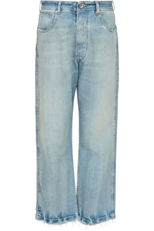Maison Margiela Jeansy, Mężczyzna, Niebieski, W31, Bawełna, Jeansyy