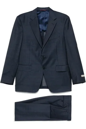 CANALI Garnitury, Mężczyzna, Niebieski, 3XL, Niebieski Garnitur Stylu Oxford