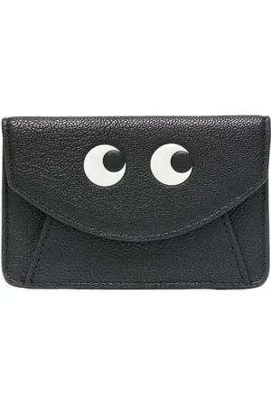 Anya Hindmarch Akcesoria, Kobieta, Czarny, ONE SIZE, Portfel ze skórą wzór oczu