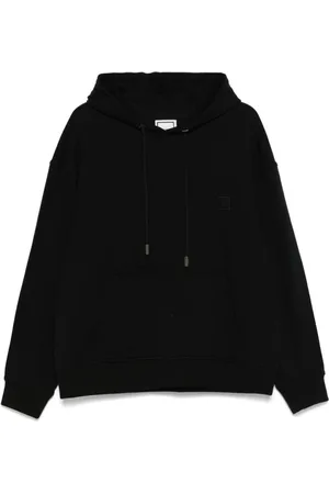 WOOYOUNGMI Bluzy, Mężczyzna, Czarny, XL, Czarna bluza z kapturem i kieszenią