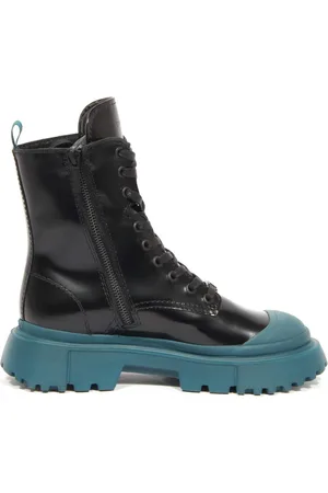 Hogan Buty, Kobieta, Czarny, 36 1/2 EU, Buty Anfibio z gumowym czubkiem