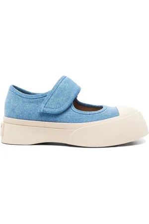 Marni Buty, Kobieta, Niebieski, 36 EU, Dziecięce gumowe sneakersy z paskiem na rzep