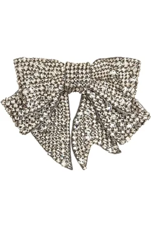 Jennifer Behr Akcesoria, Kobieta, Szary, ONE SIZE, Satin Weave Oversize Bow Akcesoria do włosów