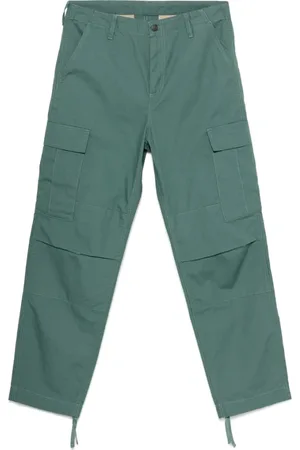 Carhartt Spodnie, Mężczyzna, Zielony, W30, Zielone Spodnie Cargo z Troczkiem