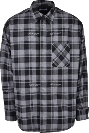 OFF-WHITE Koszule, Mężczyzna, Szary, L, Koszula