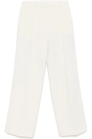 Calvin Klein Spodnie, Kobieta, Biały, XS, Białe spodnie z kieszeniami i guzikami