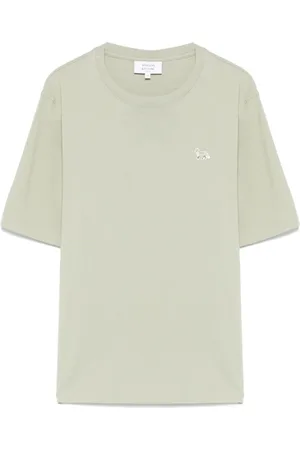Maison Kitsuné Koszulki, Kobieta, Zielony, 2XS, Sage Crew Neck T-shirt