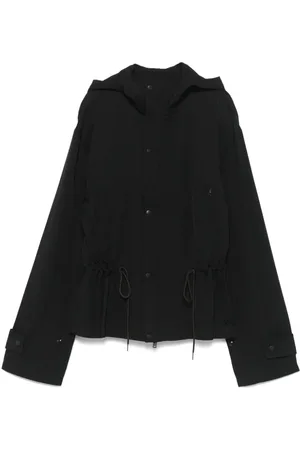 Y-3 Kurtki, Kobieta, Czarny, M, Czarna Bluza z Kapturem i Zamkiem