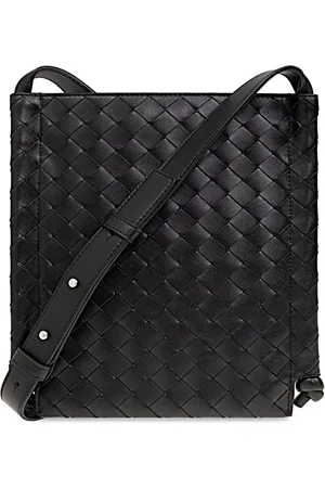 Bottega Veneta Torebki, Kobieta, Czarny, ONE SIZE, Płaska Torba z Pętlą w Małym Rozmiarze
