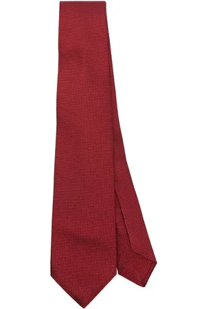 BARBA Akcesoria, Mężczyzna, Czerwony, ONE SIZE, Czerwony Krawat z Czerwonym Wzorem