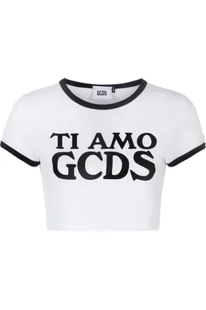 GCDS Koszulki, Kobieta, Biały, S, T-Shirts