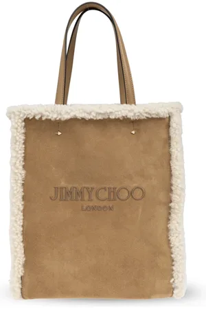 Jimmy Choo Torebki, Kobieta, Beżowy, ONE SIZE, Len, Torba Shopper Lenny North-South Medium