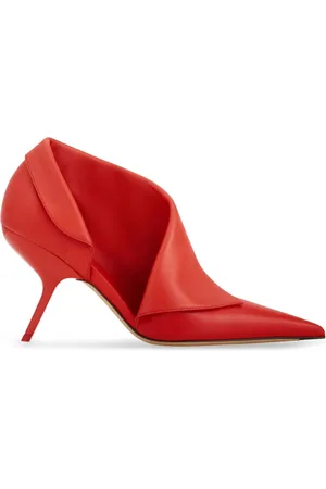 Salvatore Ferragamo Buty, Kobieta, Czerwony, 37 1/2 EU, Czerwona Płomień Slip-On Szpilki