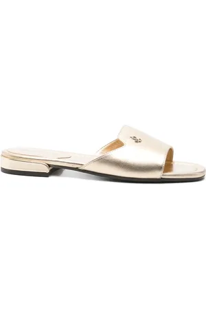 Jimmy Choo Buty, Kobieta, Żółty, 40 EU, Złote Buty na Niskim Obcasie
