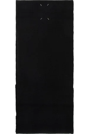 Maison Margiela Akcesoria, Mężczyzna, Czarny, ONE SIZE, Czarny Wełniany Szalik