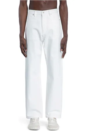 Jil Sander Jeansy, Mężczyzna, Biały, W31, Denim, Luźne Spodnie Dżinsowe z Paskiem