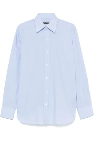 Tom Ford Koszule, Mężczyzna, Niebieski, 2XL, Bawełna, Błękitna koszula zapinana na guziki