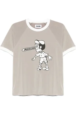 MAGLIANO Koszulki, Mężczyzna, Szary, M, Brązowy T-shirt z nadrukiem