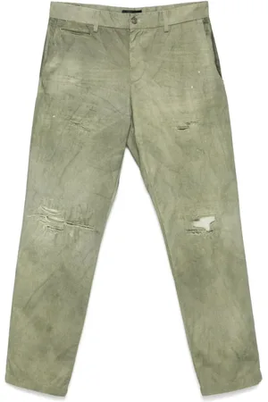 7 for all Mankind Jeansy, Mężczyzna, Zielony, W36, Oliwkowe Jeansyy z Przodem na Guziki