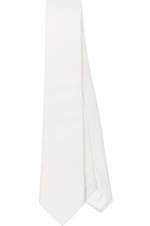 TAGLIATORE Akcesoria, Mężczyzna, Biały, ONE SIZE, Krawat Self-Tie z Naszywką Logo