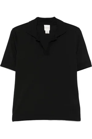 Calvin Klein Koszulki, Kobieta, Czarny, M, Czarny Sweter z Polokragen i Logiem