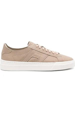 santoni Buty, Mężczyzna, Beżowy, 44 1/2 EU, Skóra, Skórzane sneakersy z panelami