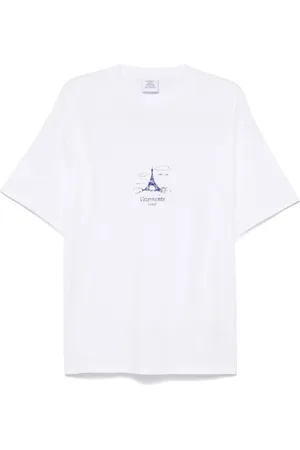 Vetements Koszulki, Mężczyzna, Biały, S, Biała Koszulka z Logo na Piersi