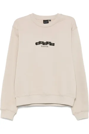 Daily paper Bluzy, Mężczyzna, Beżowy, S, Crew Neck Logo Sweter